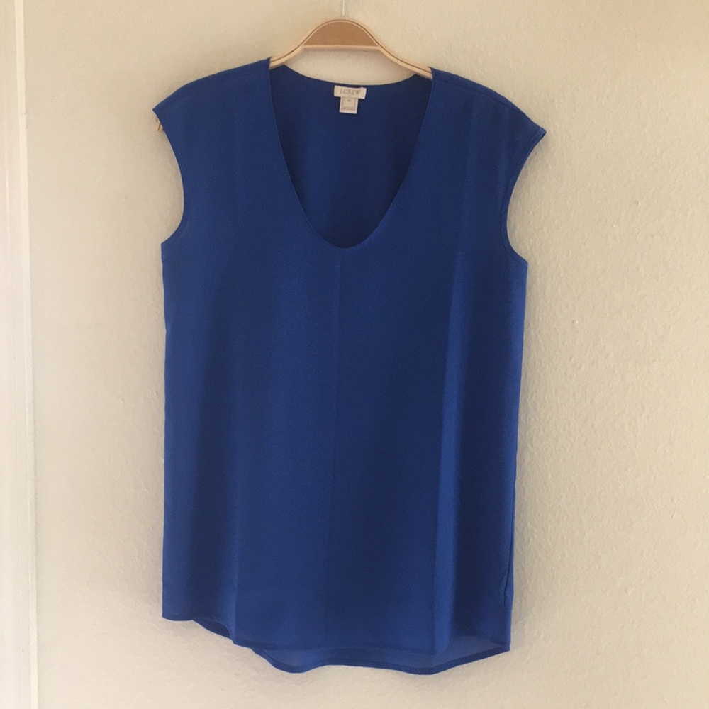 Blue polyester top